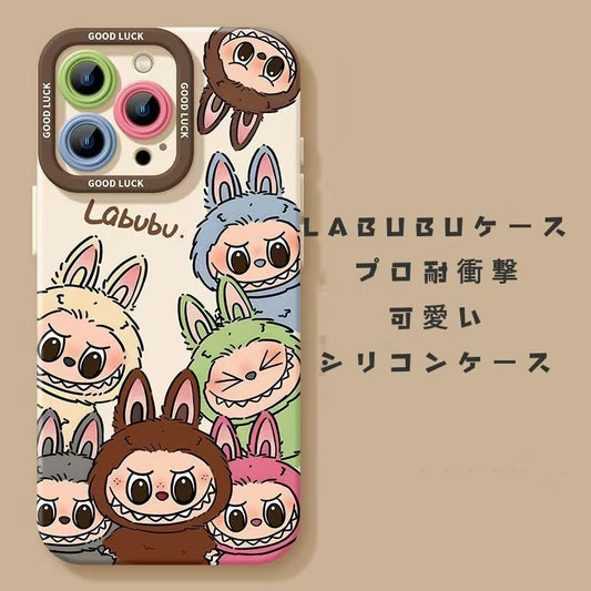 LABUBU らぶぶのスマホカバー iphoneケース スマホケース 携帯ケース シリコンケース プロ耐衝撃 かわいい おしゃれケース