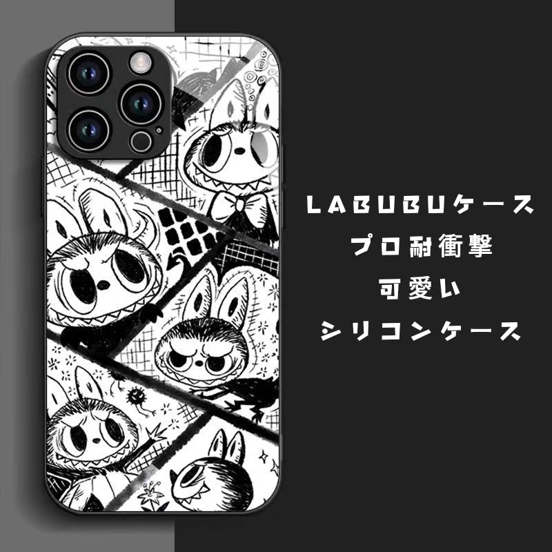 LABUBU らぶぶのスマホカバー iphoneケース スマホケース 携帯ケース シリコンケース プロ耐衝撃 かわいい おしゃれケース