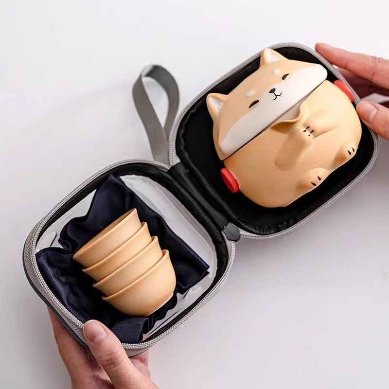 茶器セット 柴犬茶器 磁器茶器