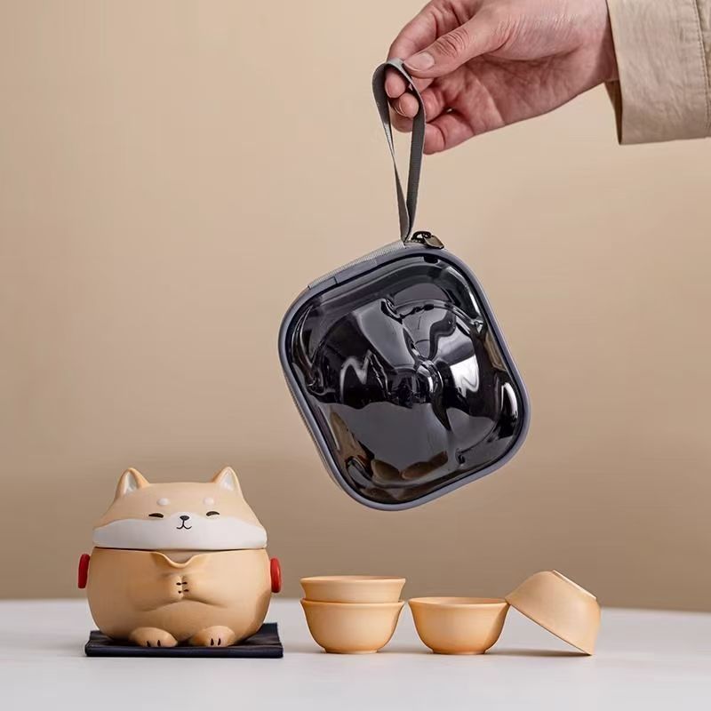 茶器セット 柴犬茶器 磁器茶器