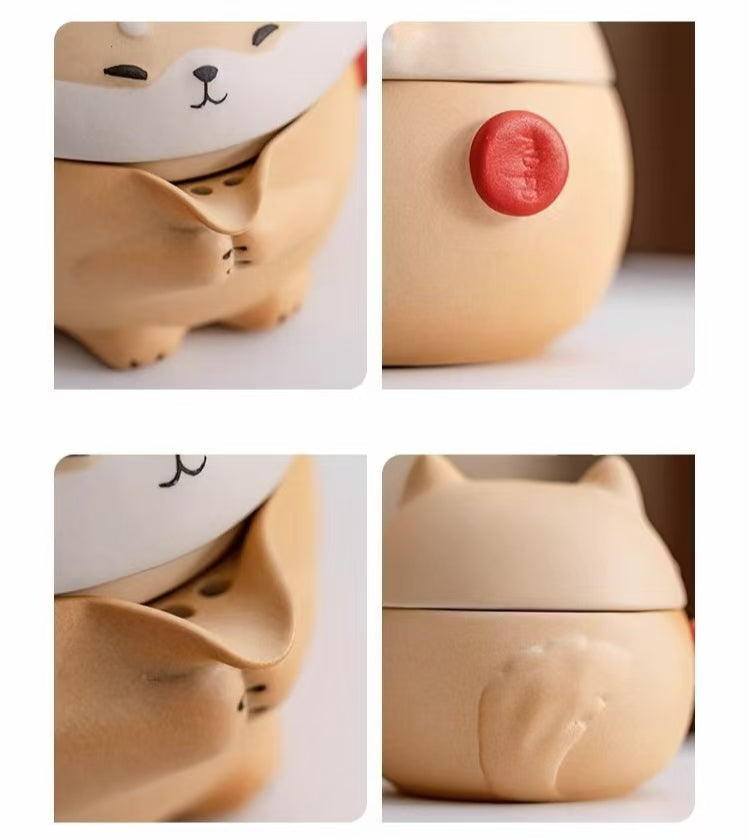 茶器セット 柴犬茶器 磁器茶器