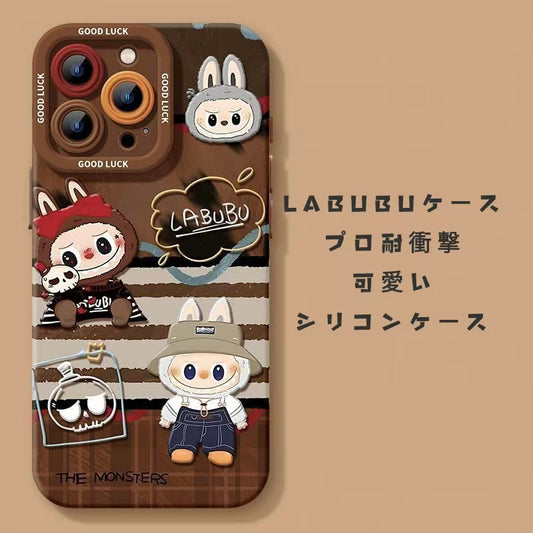 LABUBU　らぶぶのスマホカバー　 iphoneケース　スマホケース　携帯ケース　シリコンケース　プロ耐衝撃　かわいい　おしゃれケース　