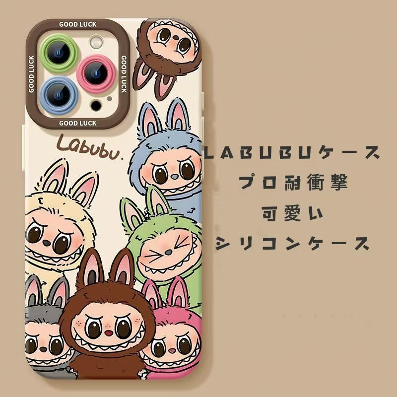 LABUBU　らぶぶのスマホカバー　 iphoneケース　スマホケース　携帯ケース　シリコンケース　プロ耐衝撃　かわいい　おしゃれケース　