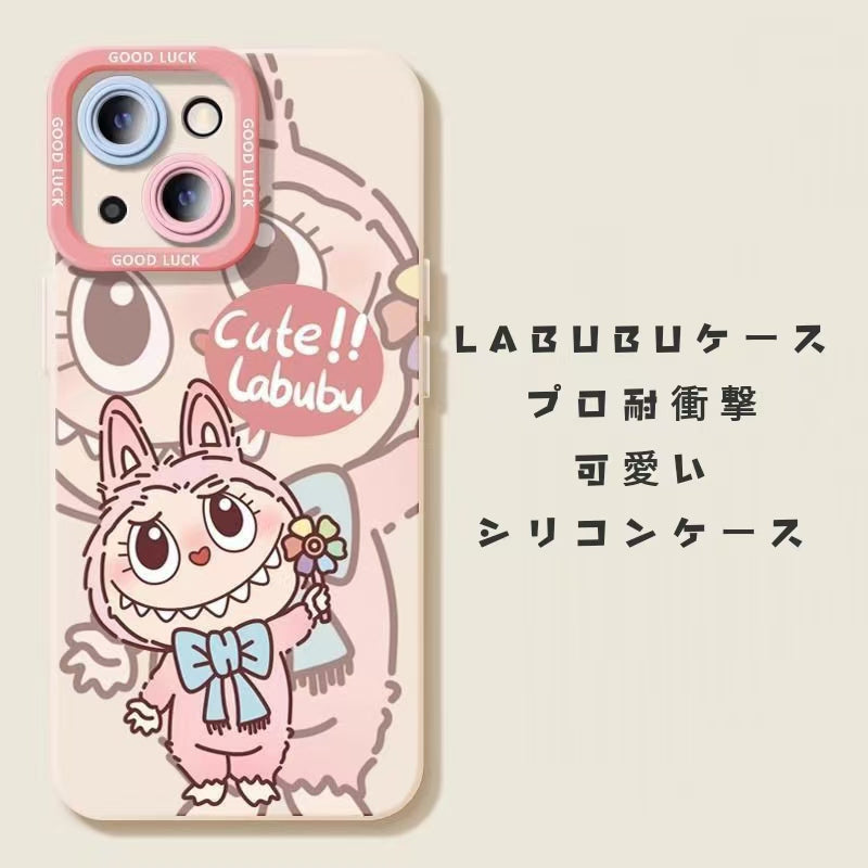 LABUBU　らぶぶのスマホカバー　 iphoneケース　スマホケース　携帯ケース　シリコンケース　プロ耐衝撃　かわいい　おしゃれケース　
