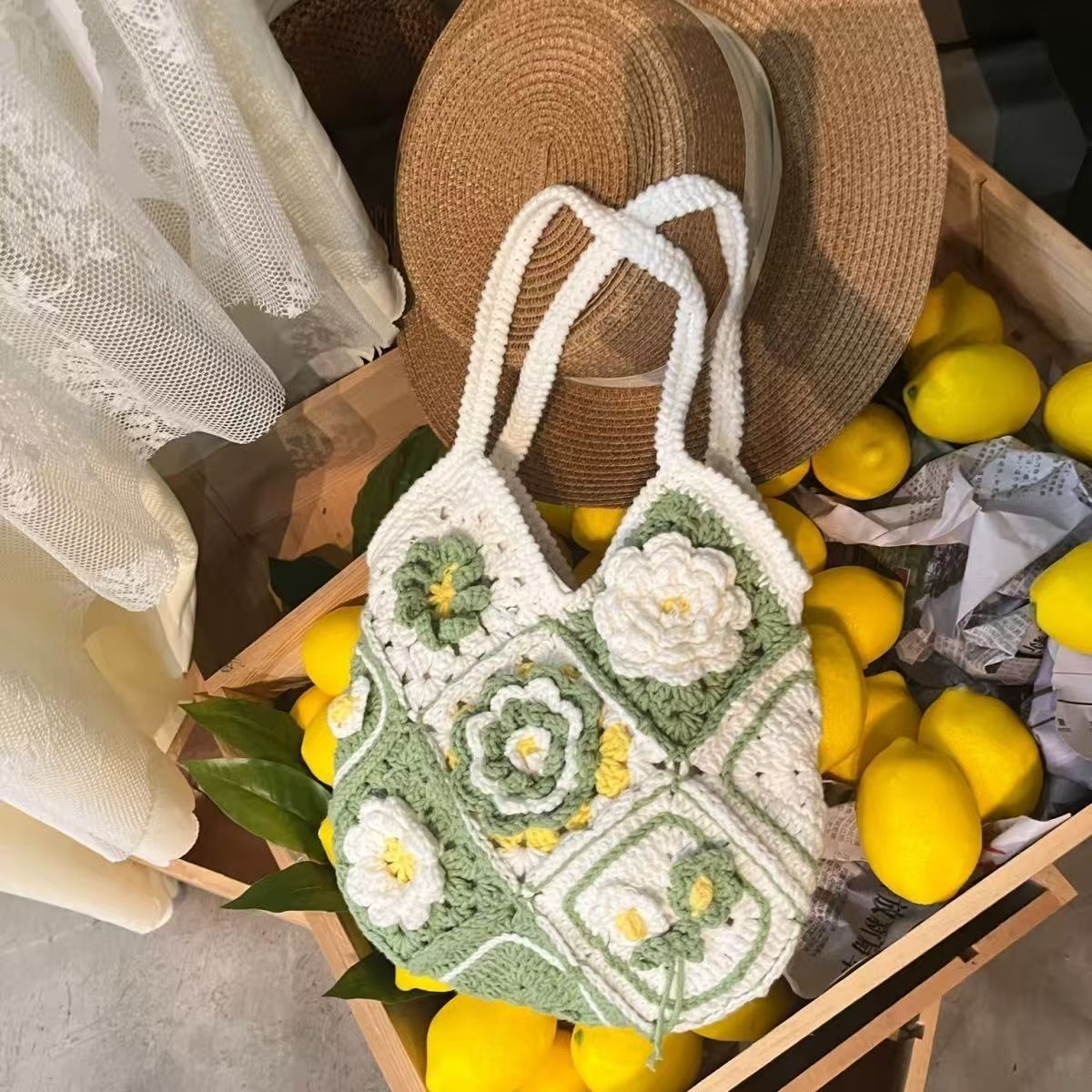 手編みトートバッグ