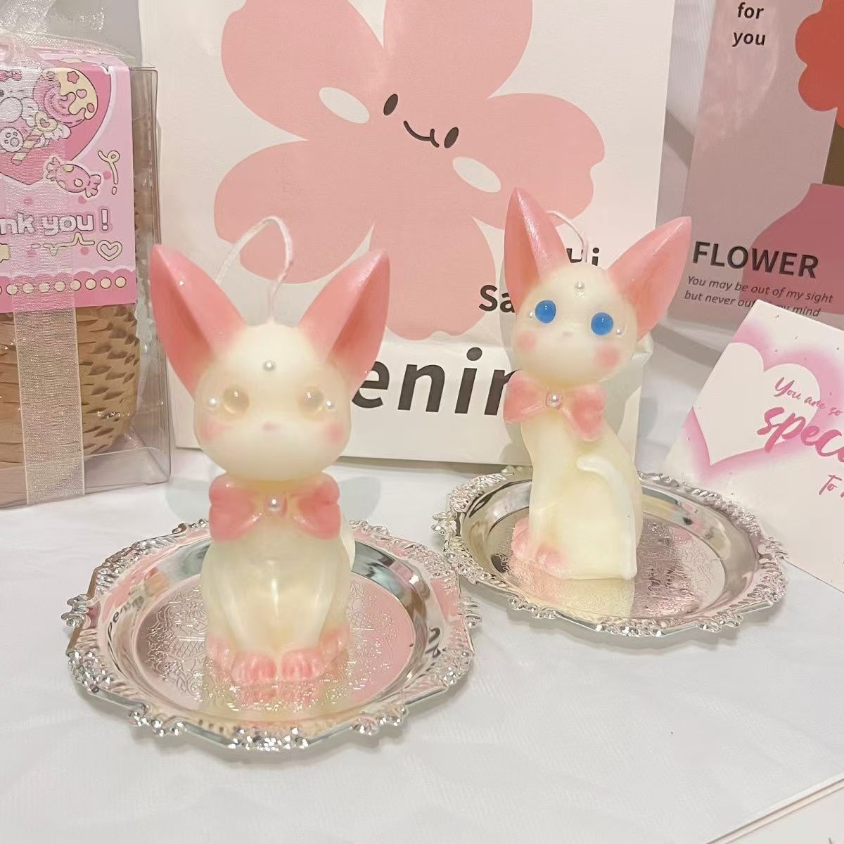 アロマキャンドル　にゃんこ、うさぎちゃん、ワンコのキャンドル、すごく可愛い